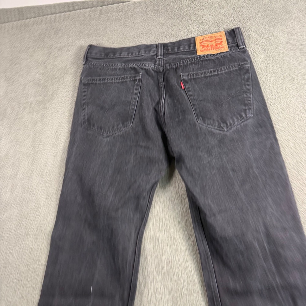 Levis 505 Regular Fit Jeans Mens W34 L29 Faded Black Straight Leg Denim